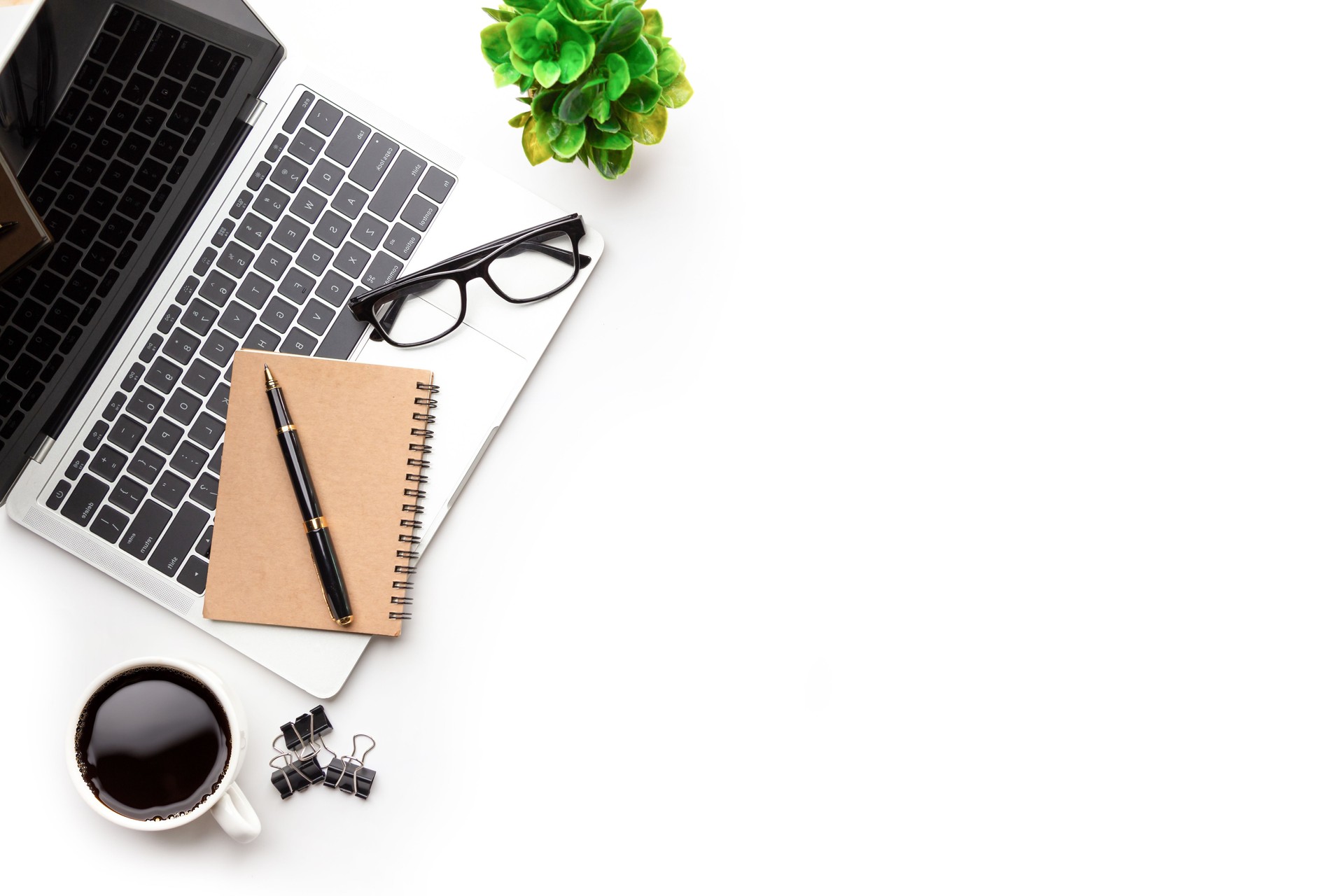 Flat lay, top view office table desk. Flat lay, top view office table desk.